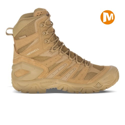 Pánské Pracovní Boty Merrell Strongfield Tactical 8" Waterproof Světle Hnědé (CZ. PNJZI)